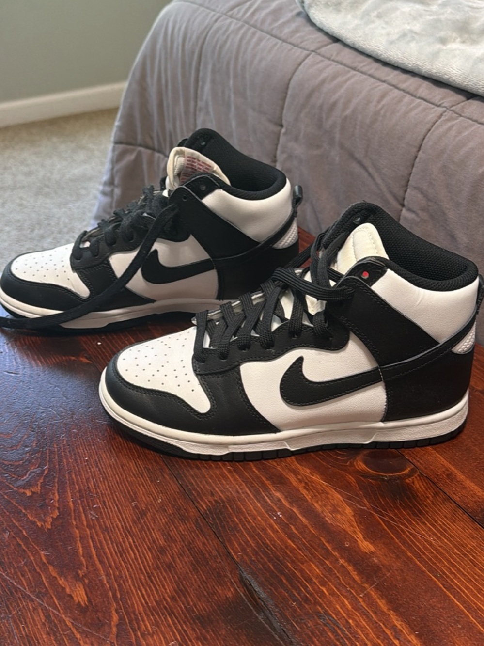 Nike Black and White Mid-Top Sneakers